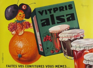 A photograph of Vitpris Alsa poster