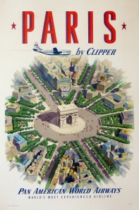 A photograph of Paris by Clipper Poster